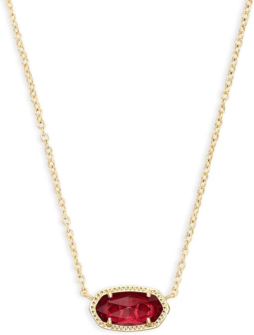 14K Gold-Plated Dainty Stone Pendant Necklace