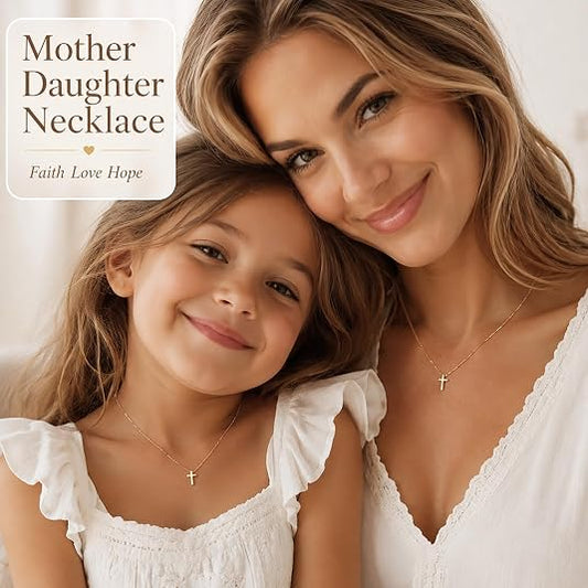 14K Gold-Plated Dainty Cross Necklace