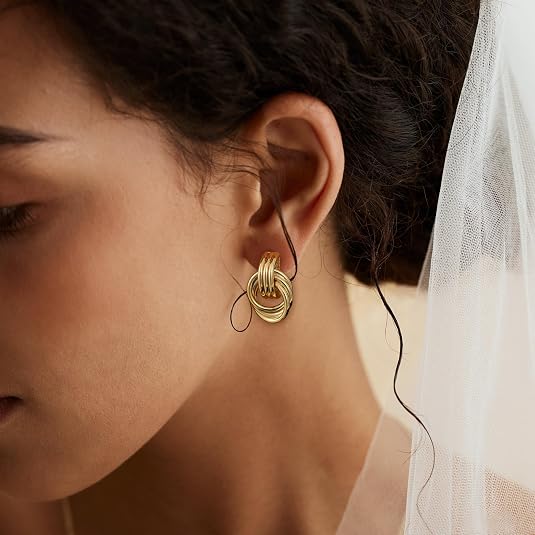 18K Gold-Plated Chunky Knot Earrings